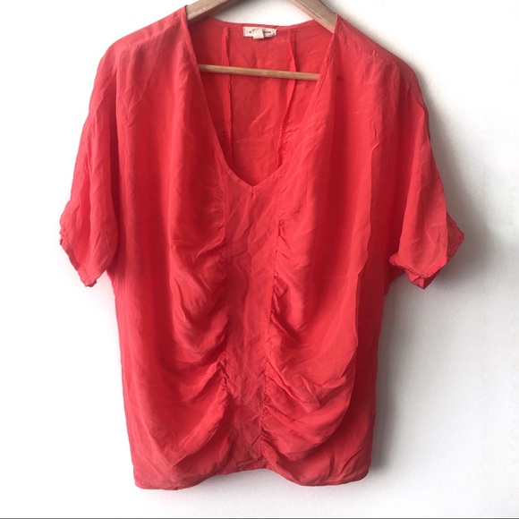 [SOLD] Silence + Noise 100% Silk Oversized Blouse - Picture 1 of 5